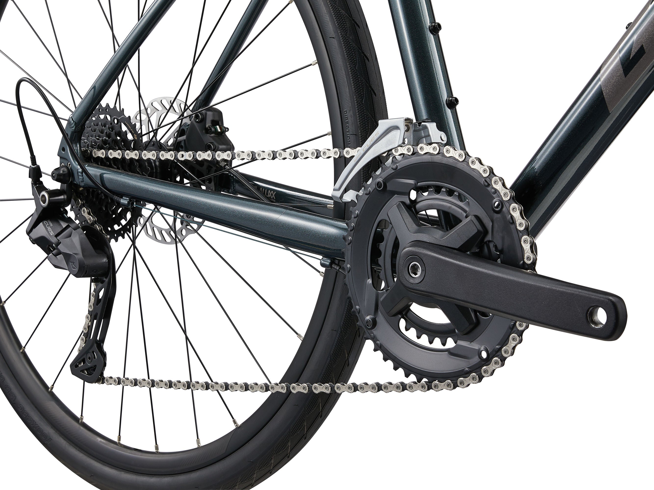 Escape 2 Disc – Asphalt Green Hybrid City Bike – Friendly Cycle