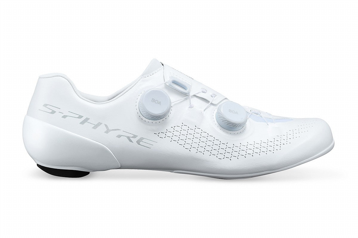 Shimano S-PHYRE SH-RC910 road bike shoe in black, side view