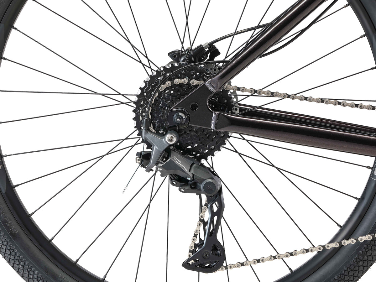 Shimano Cues 10-speed drivetrain and CNC chainring on Mafia OW Bomma XL