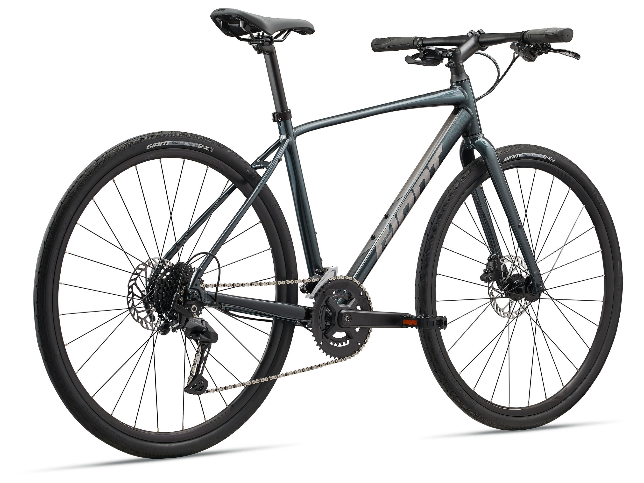 Escape 2 Disc – Asphalt Green Hybrid City Bike – Friendly Cycle