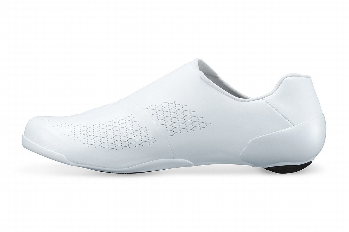 Shimano S-PHYRE SH-RC910 road bike shoe in white, side view